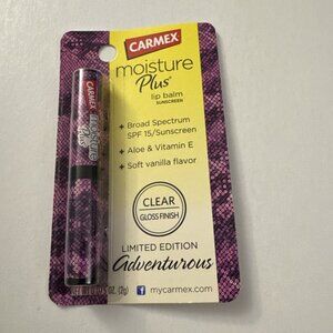 New Carmex Moisture Plus Lip Balm Sunscreen Limited Edition Clear Gloss Pink J4